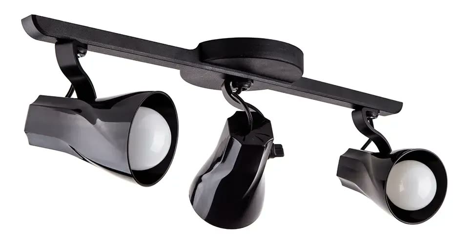 Spot Trilho Direcionável Startec Octa 3 Lâmpadas E27 Preto Bivolt Teto