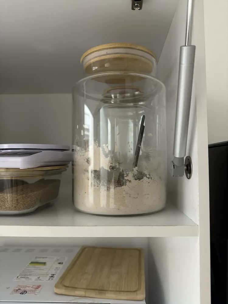 foto de Pote De Vidro Grande 3 Litros Tampa Bambu Biscoito Bolacha Cor Transparente