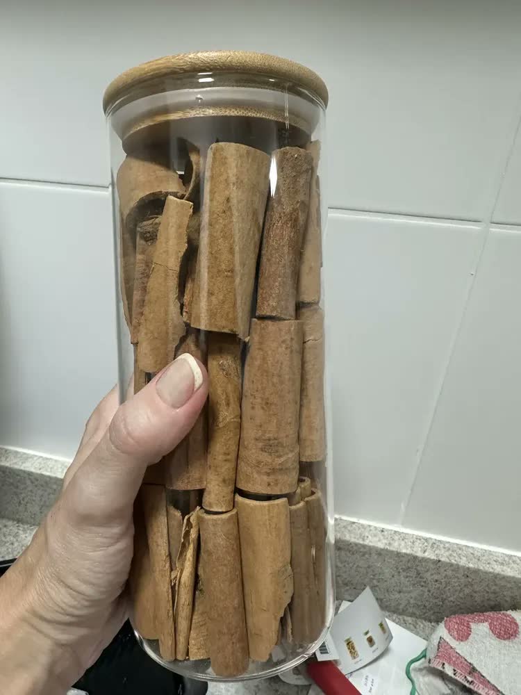 foto de Kit 6 Potes Porta Temperos Vidro Borossilicato Hermético Tampa Bambu Organizador Cozinha 200 ml Seiri