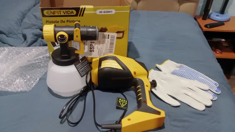 foto de Pistola De Pintura Hvlp Portátil 650w 1000ml 3 Bicos Latão