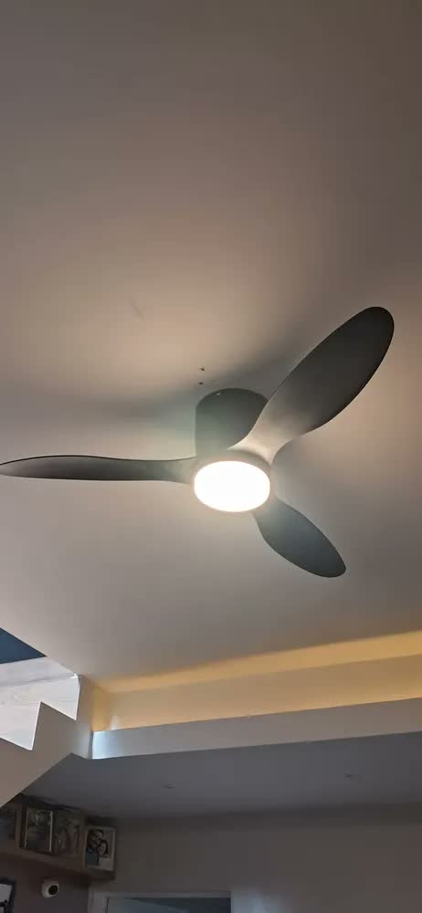 foto de Ventilador De Teto 42'' Silencioso Com Lâmpada Controle 3pás