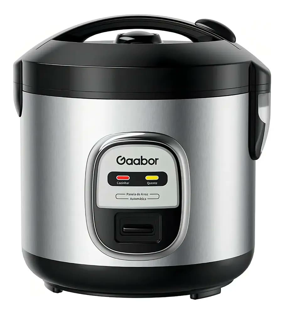 Gaabor Panela Elétrica De Arroz 1,8l Antiaderente 400w Cor Inox