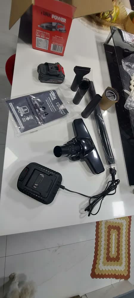foto de Aspirador De Pó Sem Fio Portátil Super Tork 110w De Mão 2em1 Bateria 20 Cinza