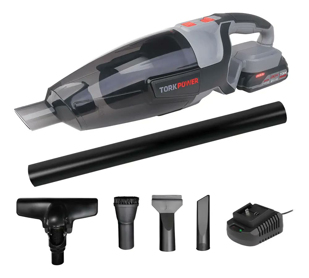 Aspirador De Pó Sem Fio Portátil Super Tork 110w De Mão 2em1 Bateria 20 Cinza