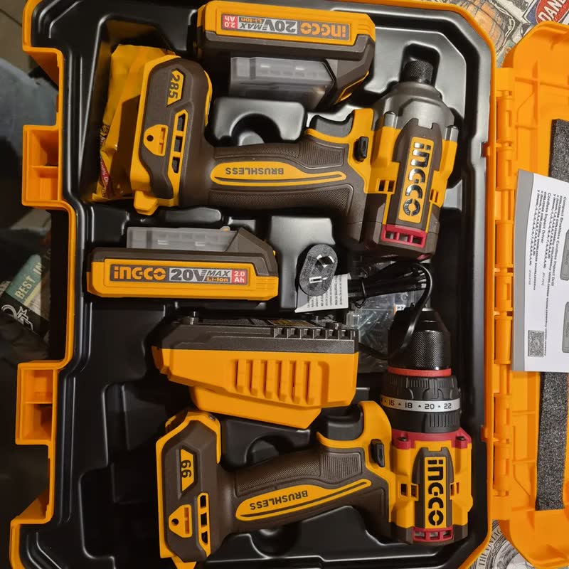 foto de Kit 2x Parafusadeira De Impacto 20v Ckli20277-9 Ingco