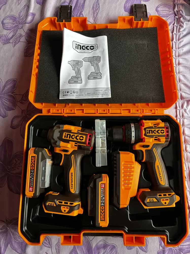 foto de Kit 2x Parafusadeira De Impacto 20v Ckli20277-9 Ingco