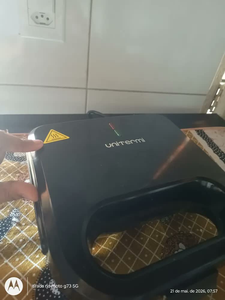 foto de Grill Sanduicheira Preta 750w Aço Inoxidável Unitermi