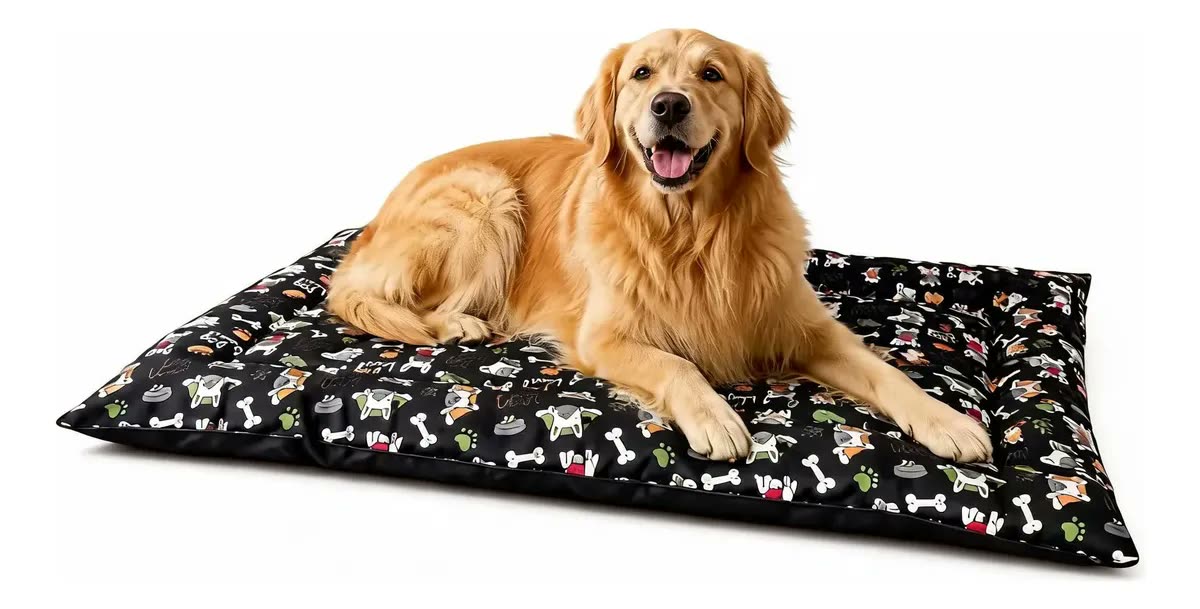 foto de Cama Pet Impermeável Colchonete Grande 76x116 Cm Colchao Gg