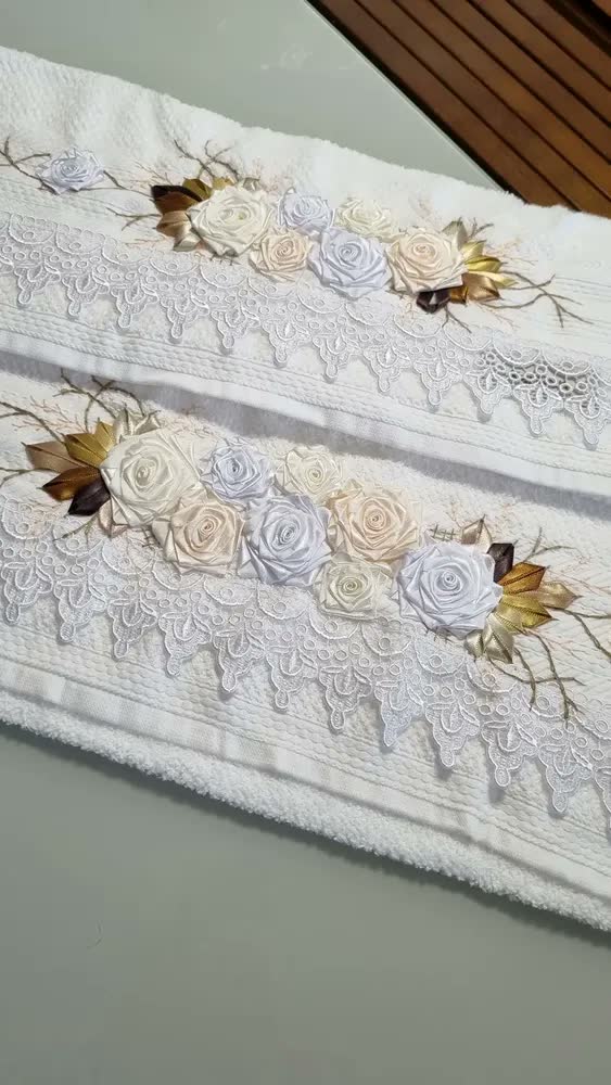 foto de Jogo De Toalhas 4 Banho e Rosto 100% Algodão Empire areia Karsten