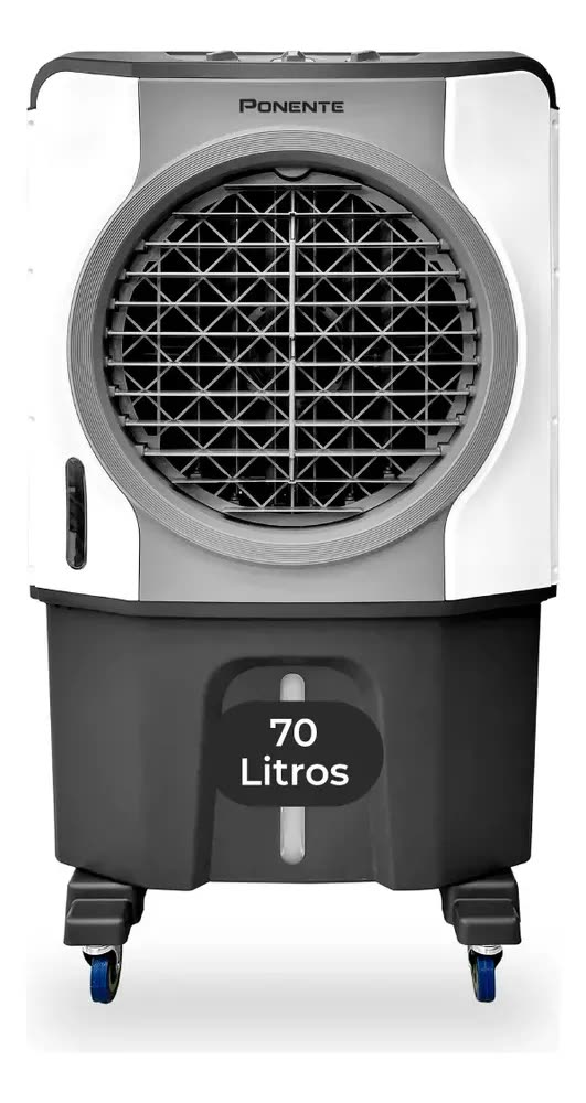 Climatizador Ar Industrial Evaporativo Clip 70l Ponente Umidifica e Ventila Cor Branco