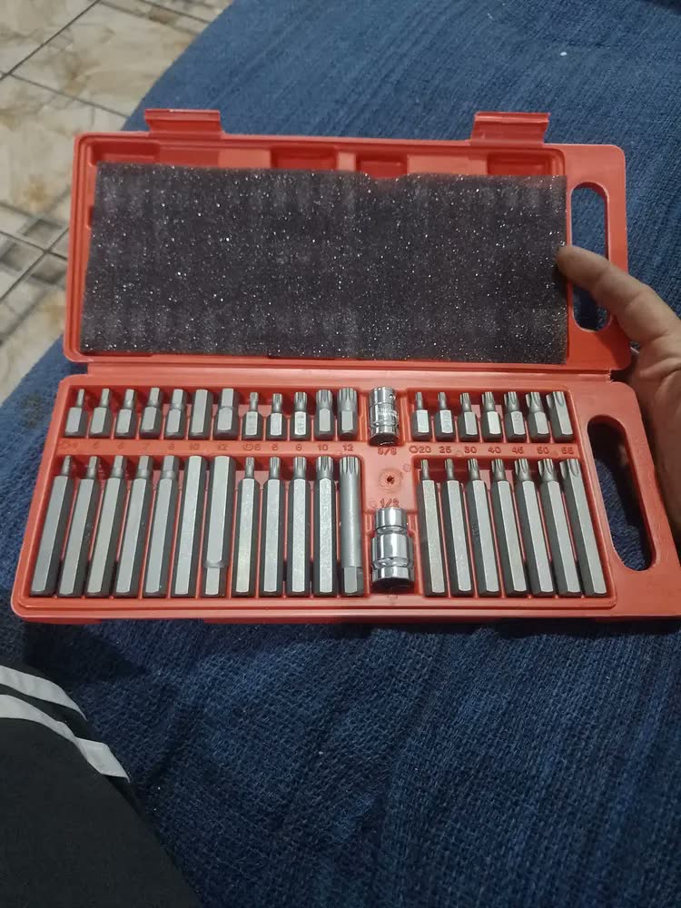 foto de Jogo de Ferramentas Feron 40 Peças Bits Allen Torx Multidentado Aço Cromo Vanádio