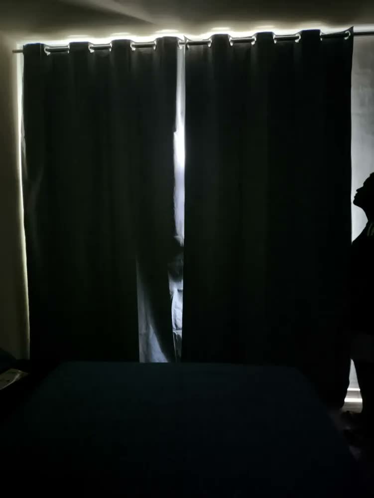 foto de Cortina Blackout 100% Em Tecido + Pvc 3,00m X 2,70m Cinza