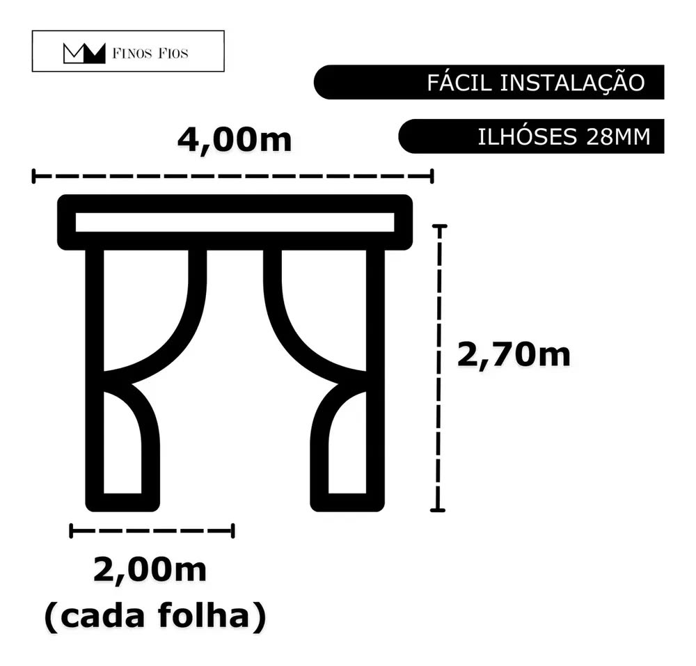 Cortina Blackout 100% Em Tecido + Pvc 4,00m X 2,70m Palha