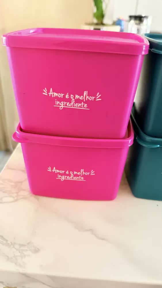 foto de Tupperware® | Kit Jeitoso Freezer 800ml - Roxo + Aquamarine + Algodão Doce
