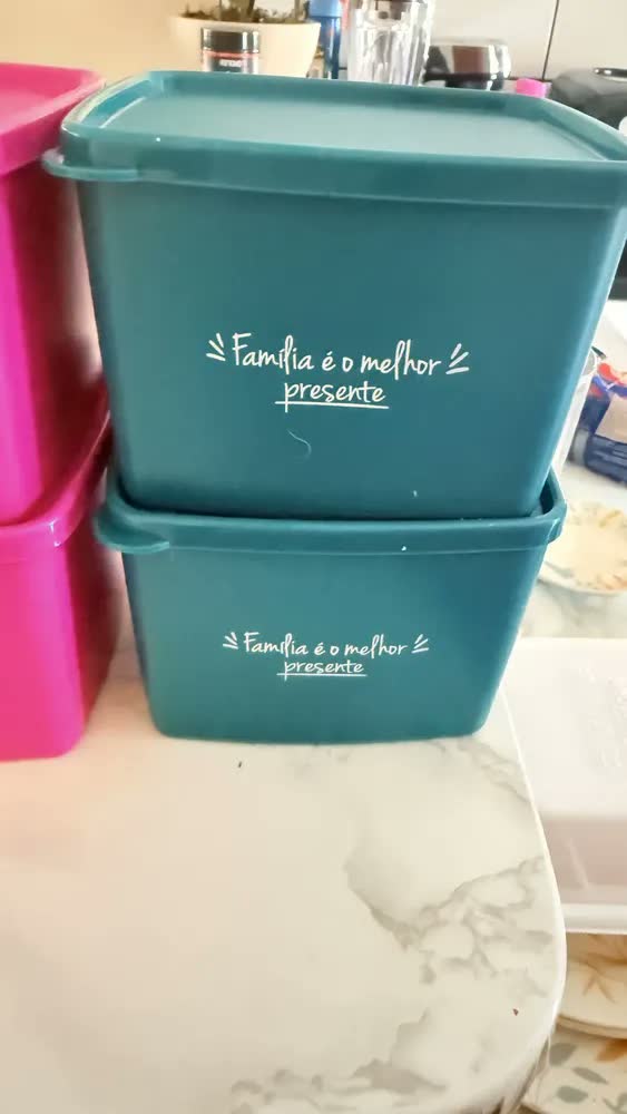 foto de Tupperware® | Kit Jeitoso Freezer 800ml - Roxo + Aquamarine + Algodão Doce