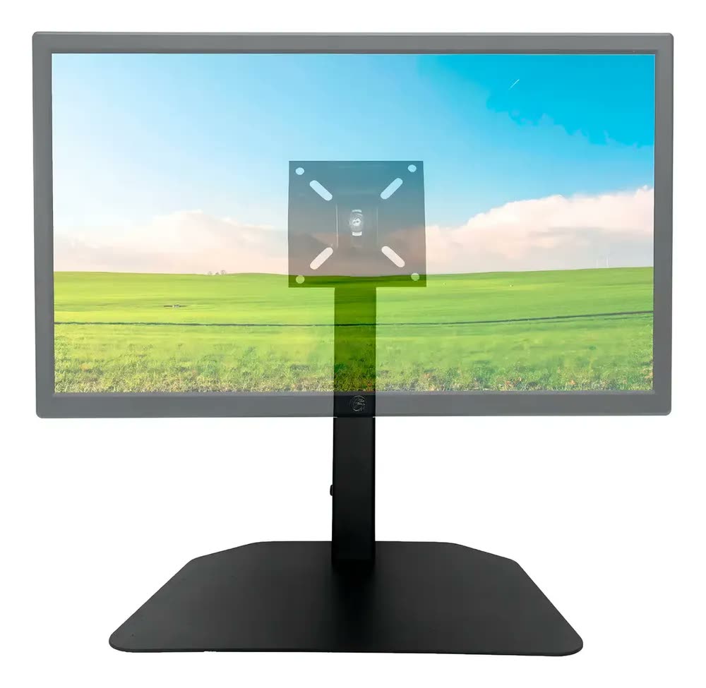 Suporte Monitor Mesa ERGOFIT Preto Ajustável 14 a 32 Polegadas Inclinável Giratório