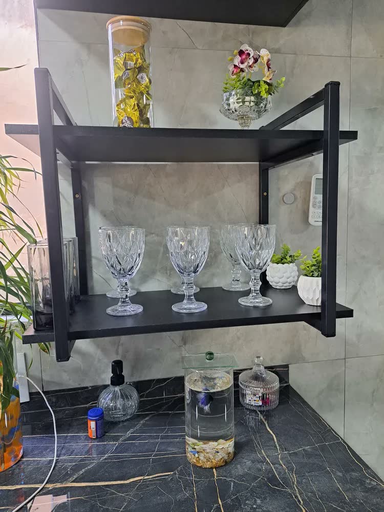 foto de Prateleira Parede Grande Multiuso Organizador Em Mdf E Metal