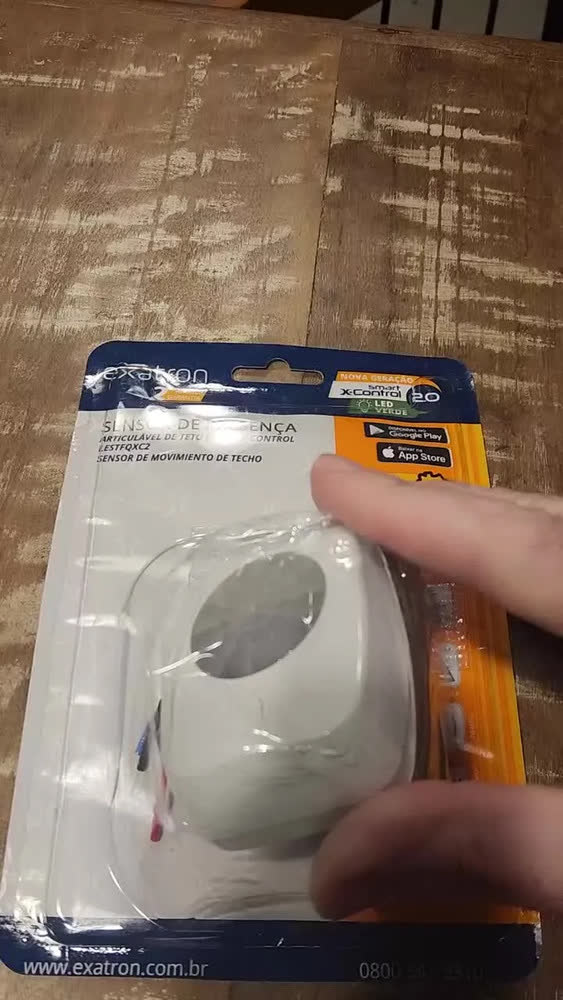 foto de Sensor Presença Movimento Teto Fotocélula 360º Exatron Até 7m 110V 220V Bivolt LESTFQXC2 BC Branco