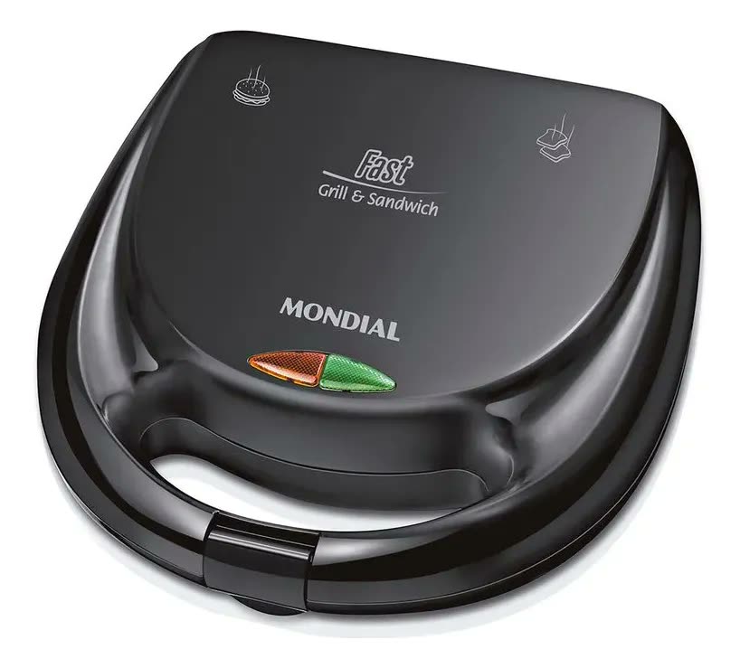Sanduicheira Mondial Fast Grill S-12 750w Sandwich Preta