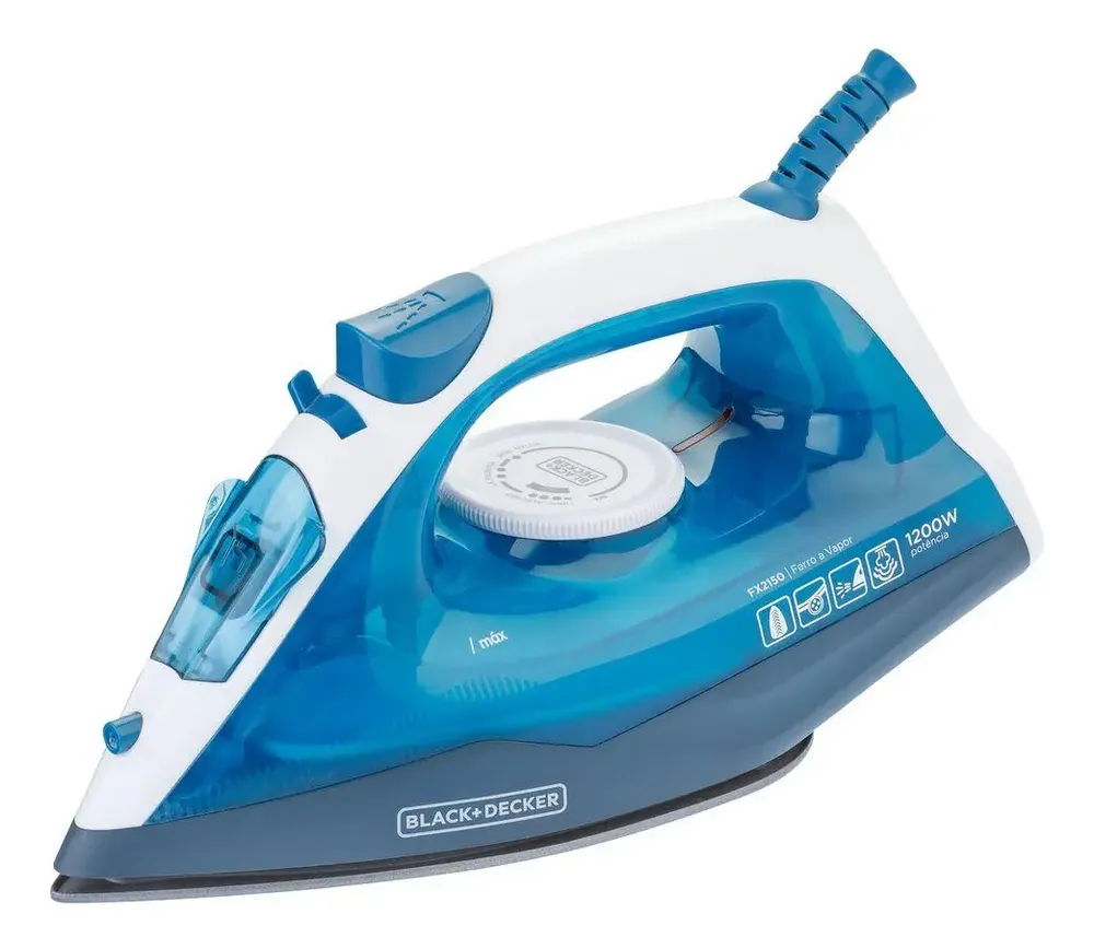 foto de Ferro de Passar Roupa a Vapor BLACK+DECKER FX2150 Base Antiaderente