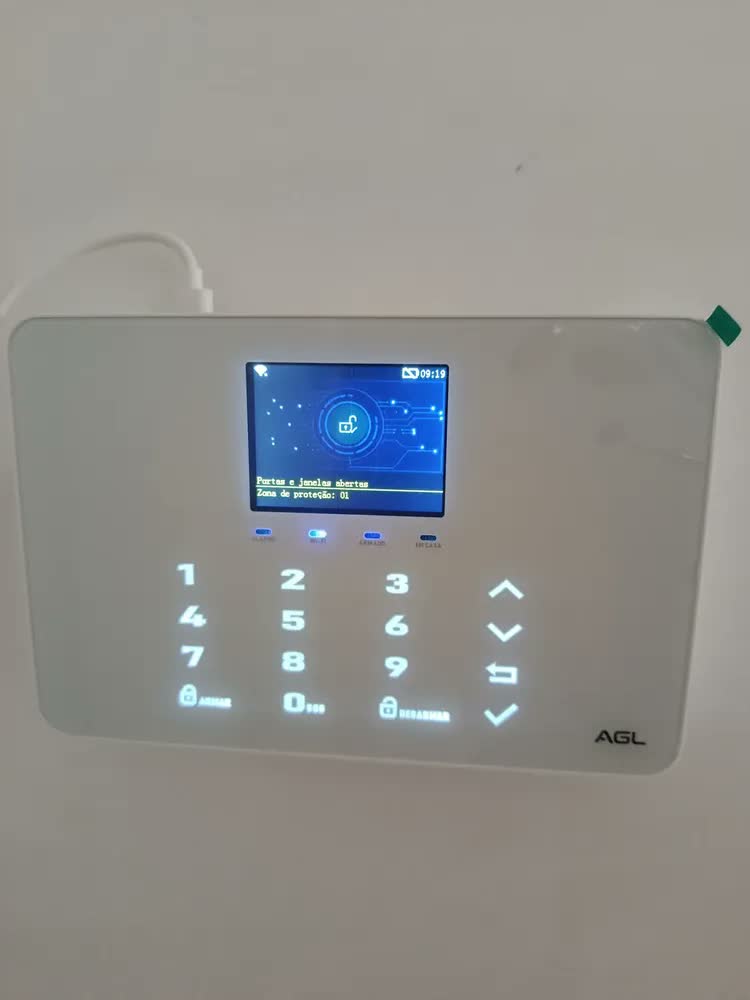 foto de Kit Central De Alarme Sem Fio Izzy Touch Wifi 433mhz Segurança Agl