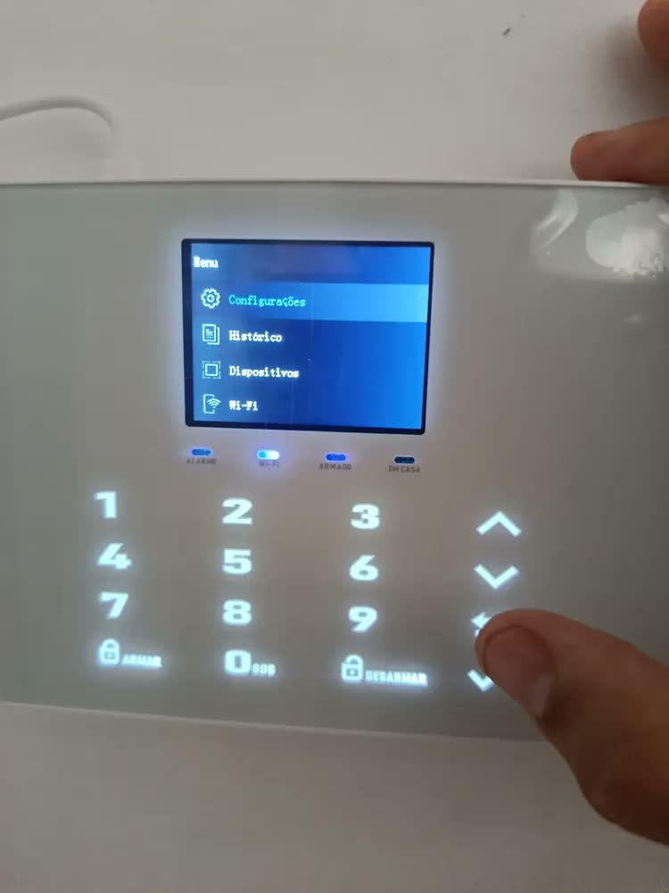 foto de Kit Central De Alarme Sem Fio Izzy Touch Wifi 433mhz Segurança Agl