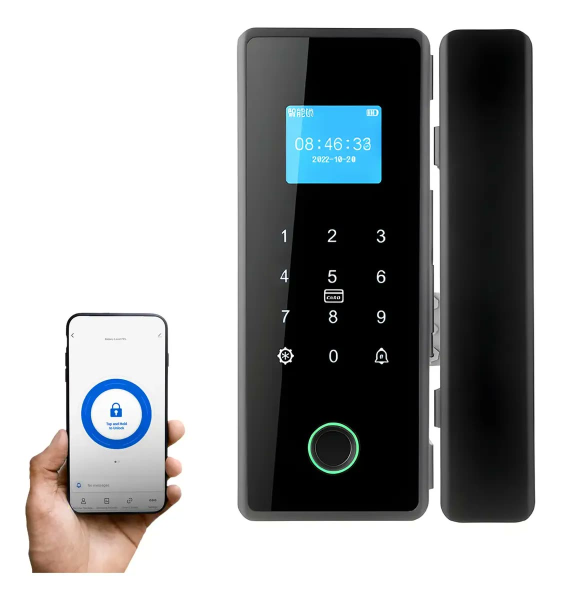 foto de Fechadura Biometria Porta De Vidro A Prova D'água Senhas App