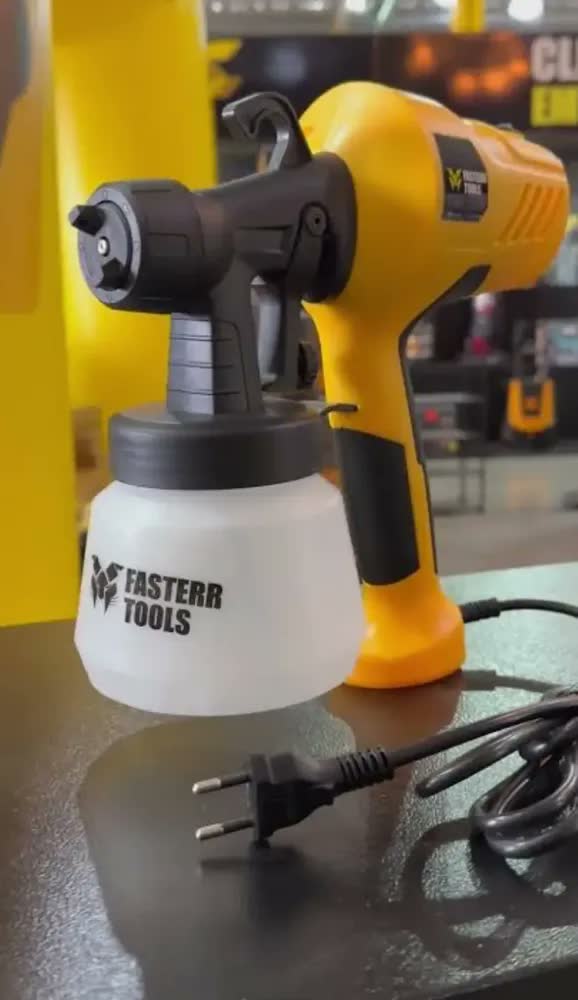 foto de Pistola De Pintura Elétrica 1,4l 550w Fasterr Fst054 Cor Amarelo 220v