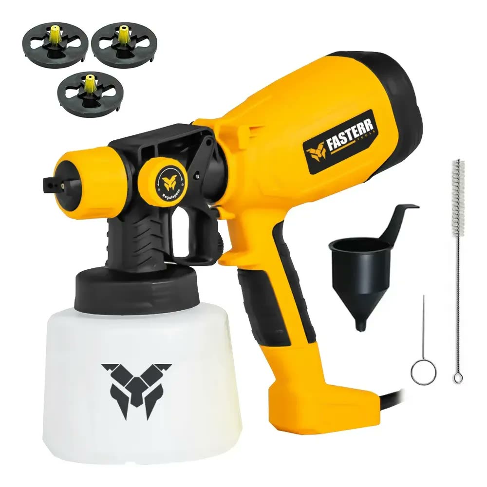 foto de Pistola De Pintura Elétrica 1,4l 550w Fasterr Fst054 Cor Amarelo 220v