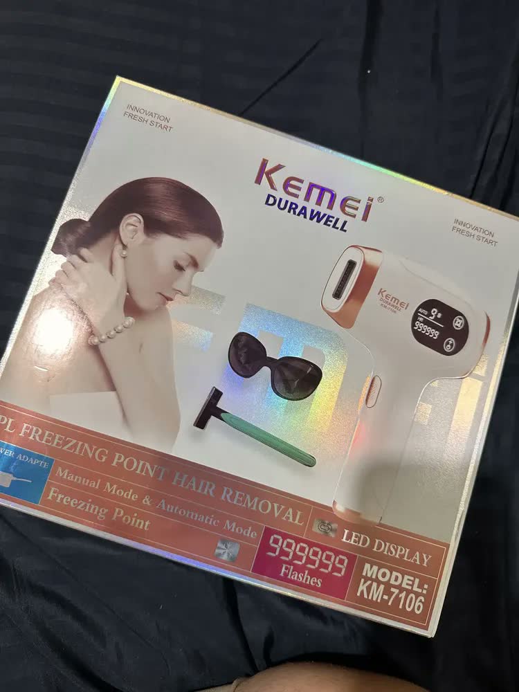 foto de Depilador Luz Pulsada Kemei KM-7106 com Sensação Gelo para Corpo e Rosto