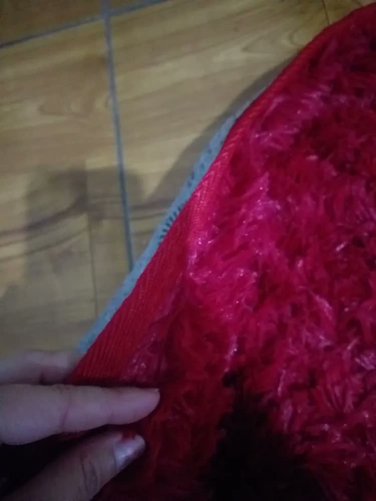 foto de Tapete Shaggy Pelo Alto Felpudo Bege Mesclado Harmoniza Ambientes 2x1,4m