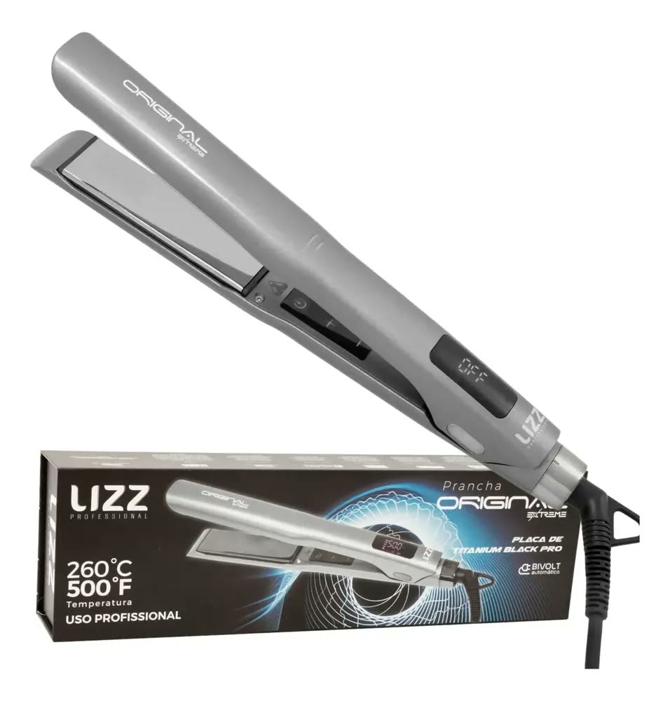 foto de Prancha de Cabelo Lizz Professional Extreme, de Titânio Iônico, Bivolt e com Anti-Frizz