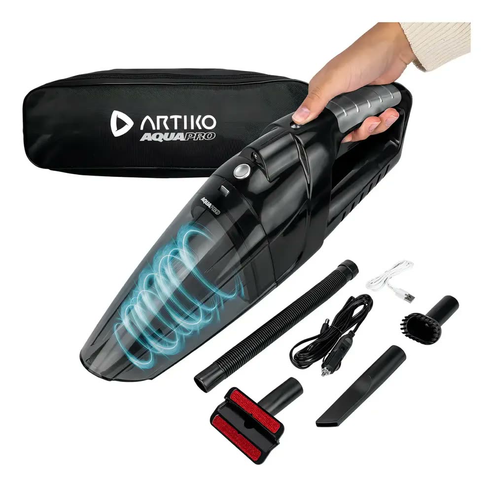 Aspirador De Pó E Água Sem Fio Portátil Automotivo Artiko Aquapro 100w Turbo 12v
