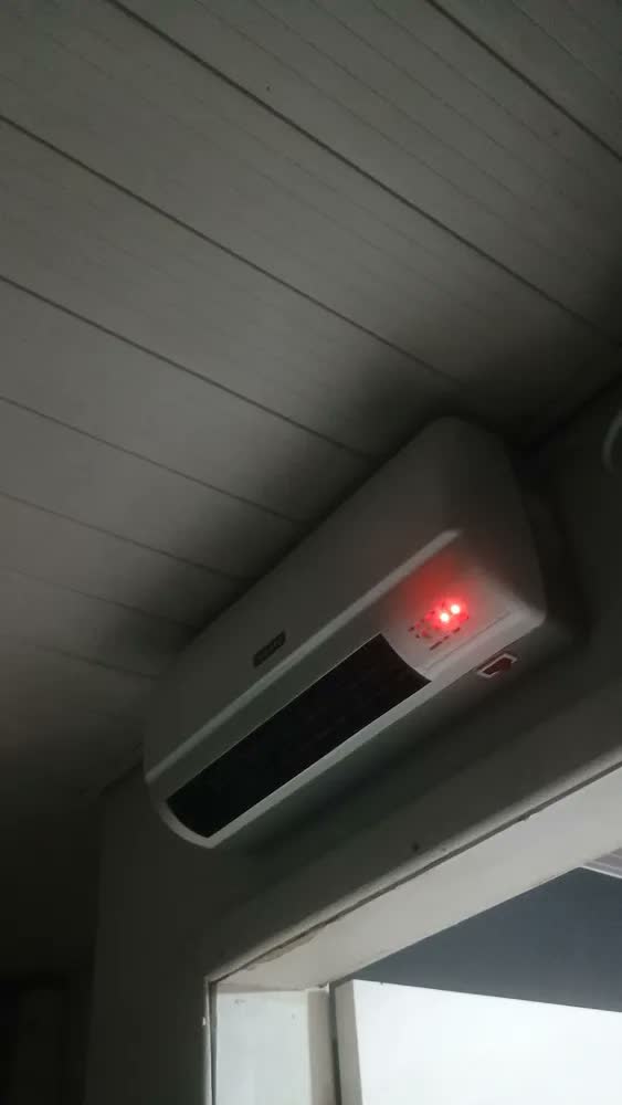 foto de Aquecedor De Parede Elétrico 2 Em 1 2000w Com Timer Cor Branco