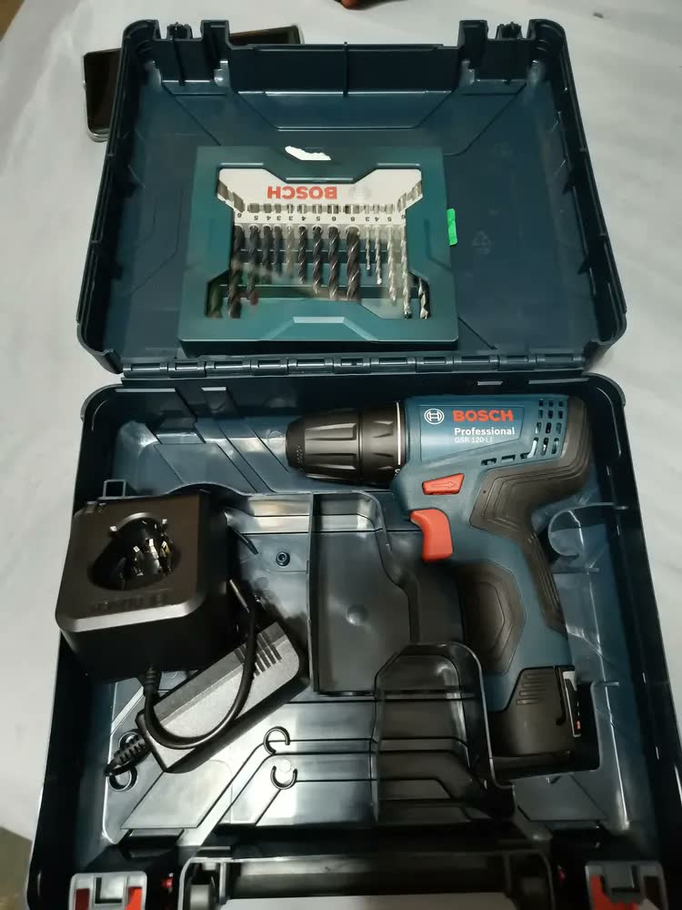 foto de Parafusadeira Furadeira Bateria Gsr120-li Com Kit 15 Brocas Bosch