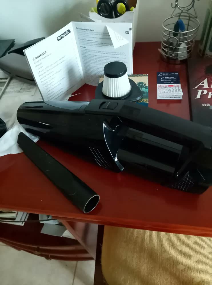 foto de Aspirador De Pó Sem Fio Portátil Com Luz Led, Alta Sucção, Recarregável E Leve, Ideal Para Carro, Casa, Escritório E Pelos De Animais