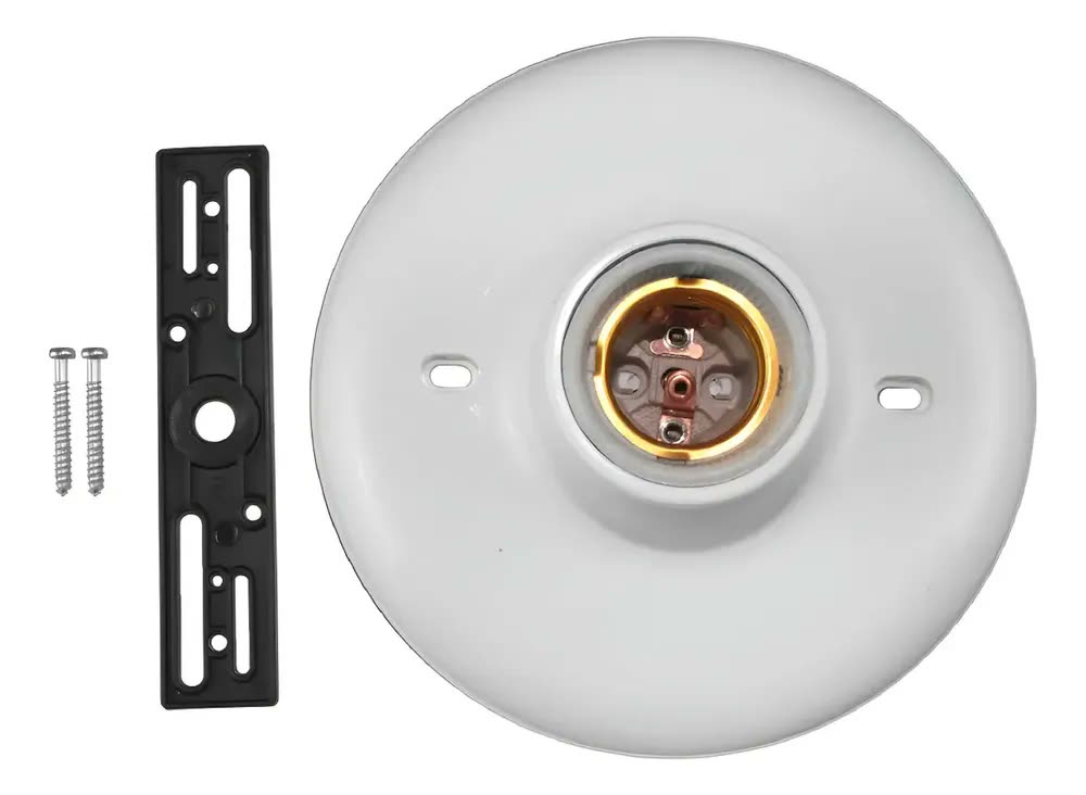 foto de Kit 3 Unidades Plafon Com Receptáculo Para Lâmpadas