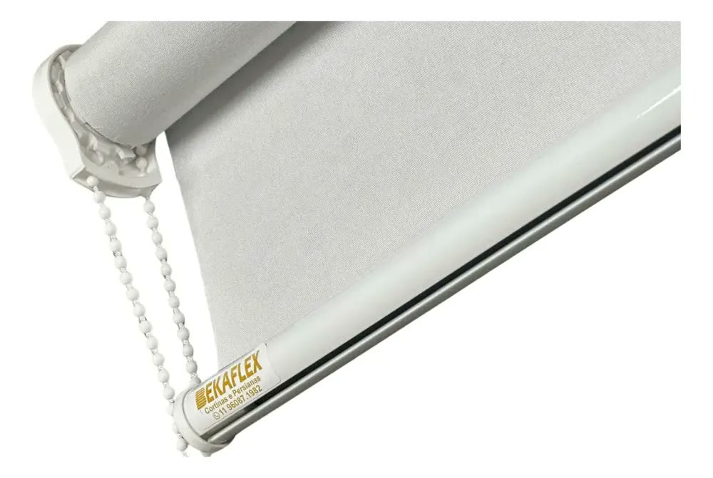 foto de Cortina Rolo Blackout 0% 1,30 L X 1,30 A Escurecer Quarto Cor Branco