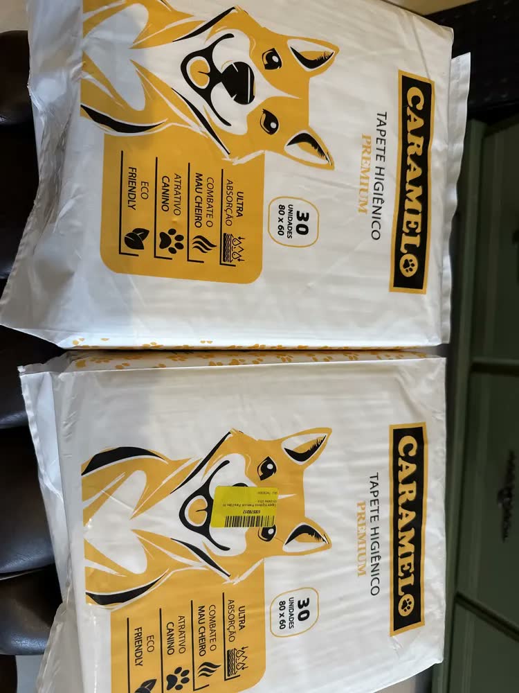foto de Tapete Higiênico Premium Para Cães 30 Unidades Ultra Absorção 80x60 - Caramelo