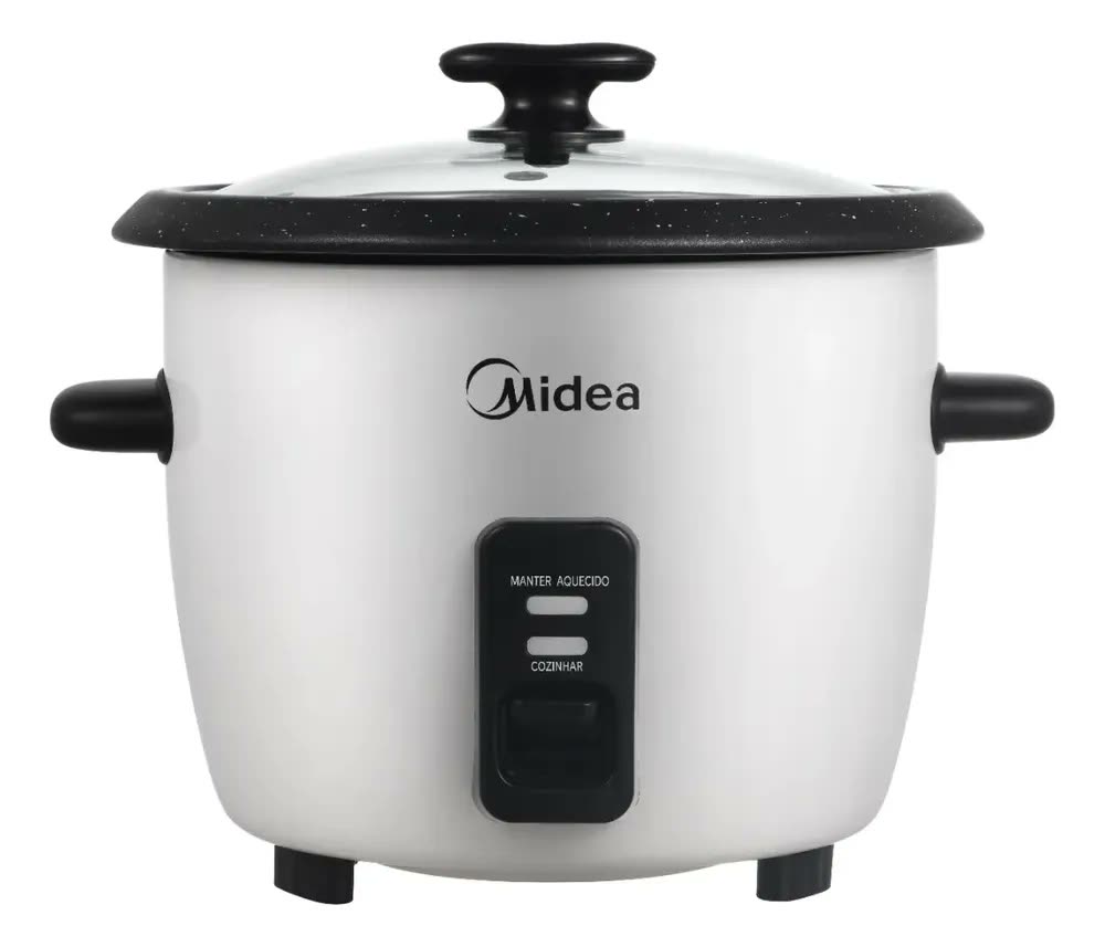 Panela De Arroz Elétrica Midea 7 Xícaras Cozimento Á Vapor Com Tampa De Vidro