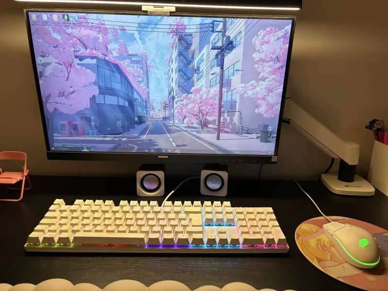 foto de Suporte Articulado Para Monitor 13 a 32 Pistão a Gás Ajustável Zinnia Nimbo 110 Branco