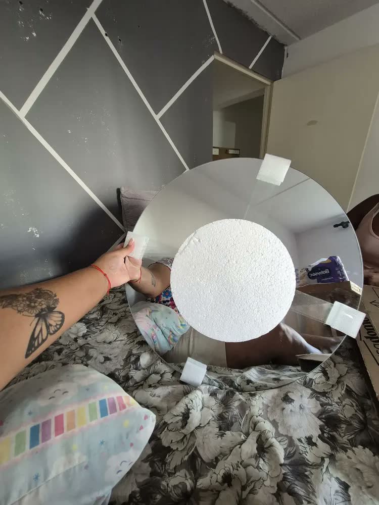 foto de Espelho Redondo Led 60cm Iluminação Moldura Led Frio 6000k Ornamo Decor