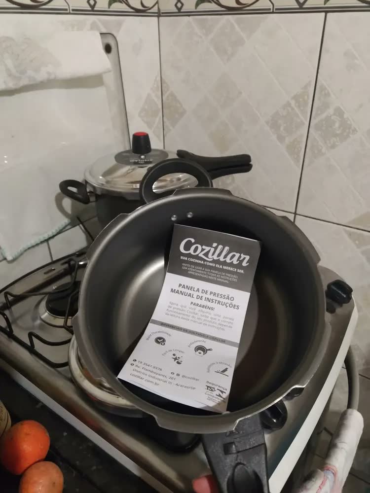 foto de Jogo 2 Panela De Pressao 4,5 Litros E 3 Litros Antiaderente Cor Vermelho
