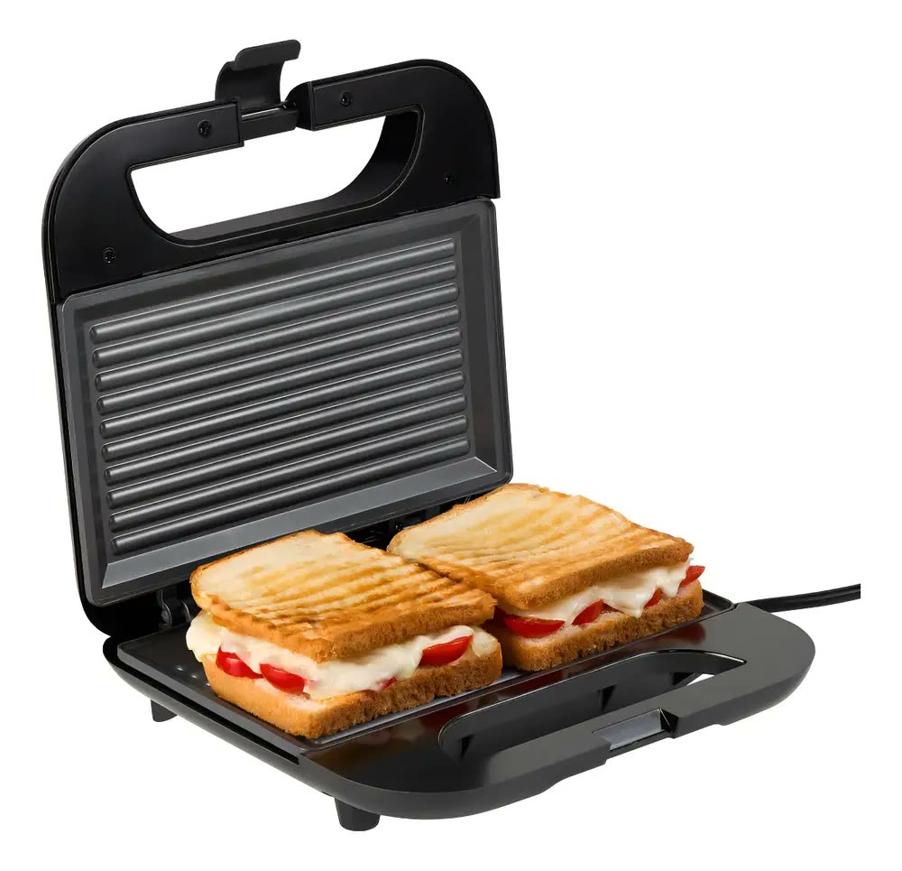 Sanduicheira Grill Elétrico Antiaderente Goo&Go 750W Preto