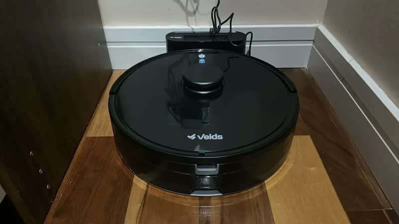 foto de Robô Aspirador de Pó Velds 3 em 1 – Varre Aspira e Passa Pano com Mapeamento via App e Sensor Antiqueda, Preto