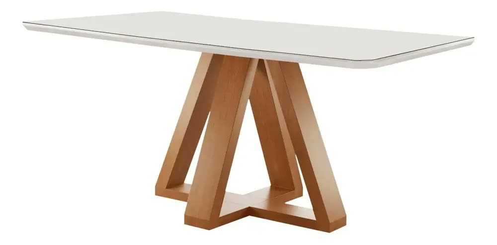 Conjunto Mesa Jantar Vidro 4 Cadeiras Madeira Cinza Kyra Cel Móveis