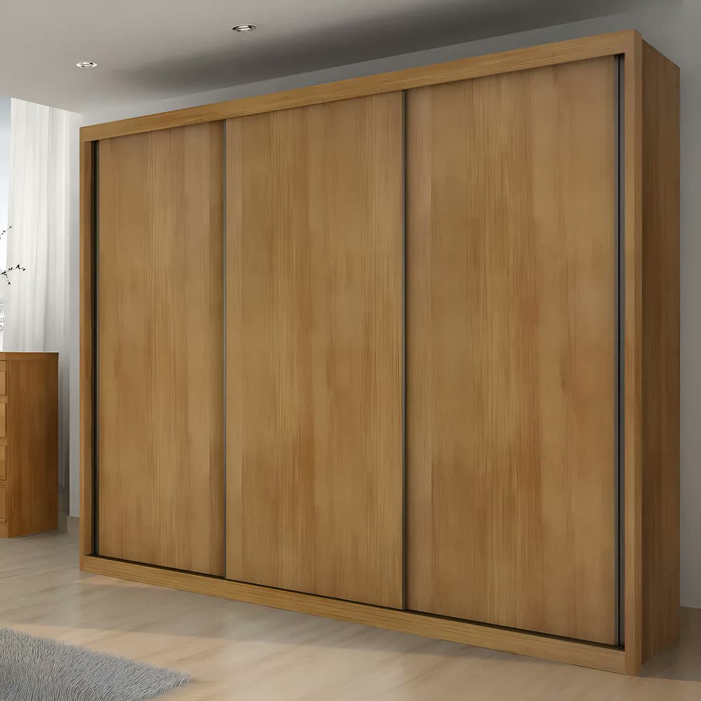 Guarda Roupa Casal MDF Horizonte Vegas 3 Portas 6 Gavetas Moderno
