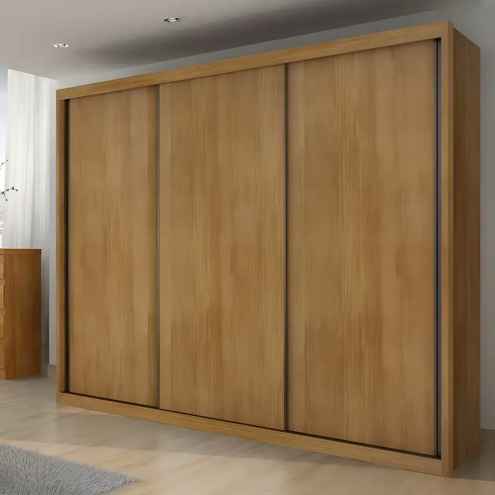 Guarda Roupa Casal MDF Horizonte Vegas 3 Portas 6 Gavetas Moderno