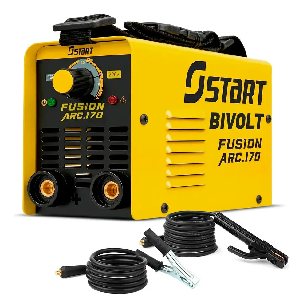 Máquina De Solda Inversora 170a Portatil Eletrodo 3.5mm Mma Tig Com Acessórios Fusion Arc 170 Start