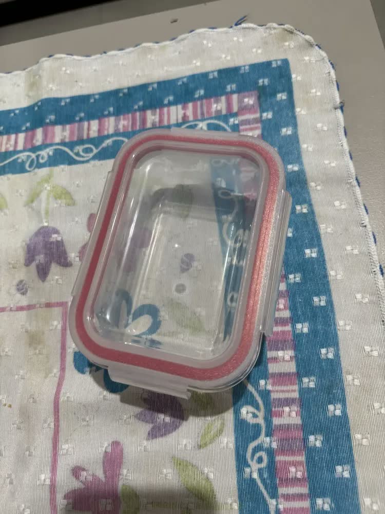 foto de Conjunto 6 Pote Vidro Hermético Marmita Tampa Plástico 370ml Cor Branco (QH)